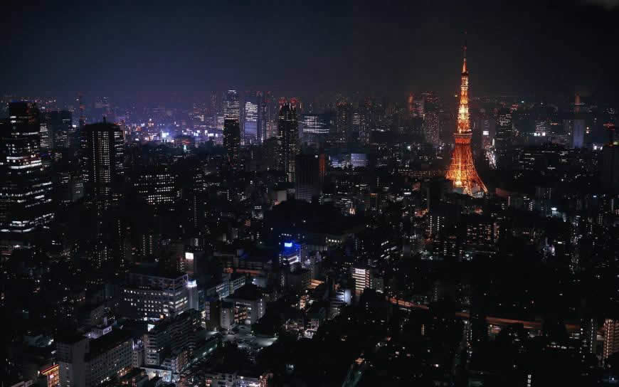 东京夜景高清壁纸图片 1920x1200