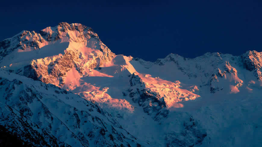 雪山上的晚霞高清壁纸图片 1920x1080