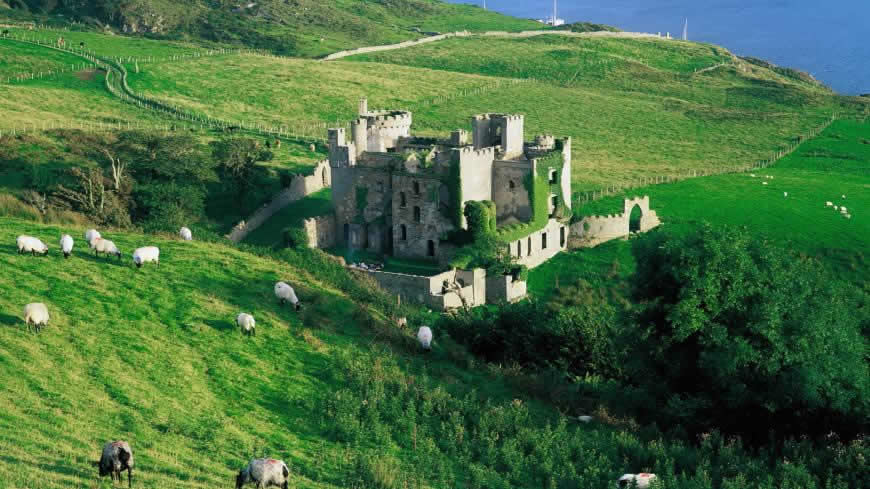 爱尔兰克利夫登城堡风景高清壁纸图片 1920x1080