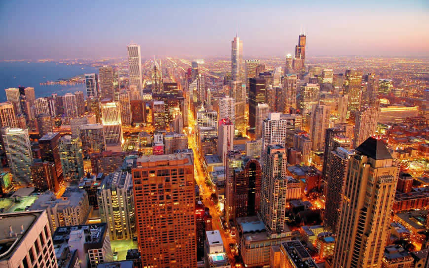 芝加哥繁华建筑高清壁纸图片 1920x1200