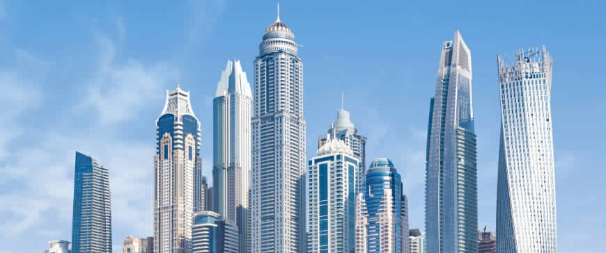迪拜高楼大厦高清壁纸图片 3440x1440