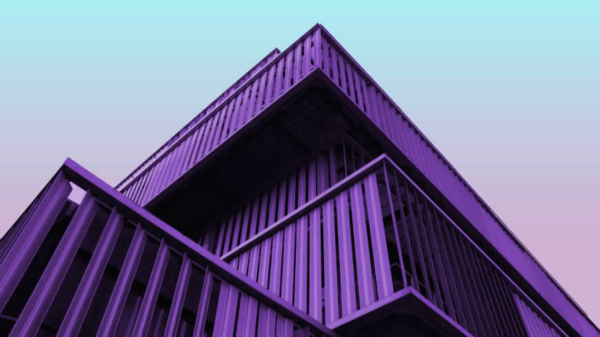 紫色金属建筑高清壁纸图片 3840x2160