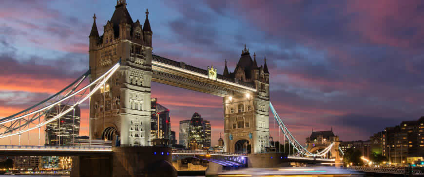 英国伦敦塔桥高清壁纸图片 3440x1440