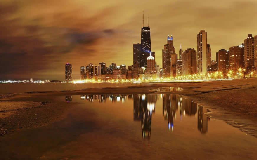 芝加哥繁华建筑高清壁纸图片  1920x1200