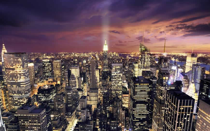 纽约城市夜景高清壁纸图片 2560x1600
