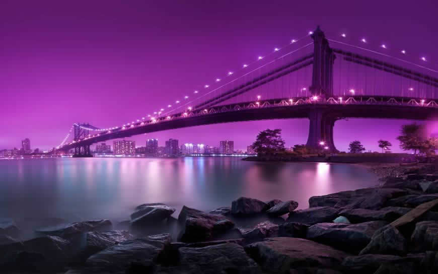 曼哈顿大桥高清壁纸图片 2560x1600