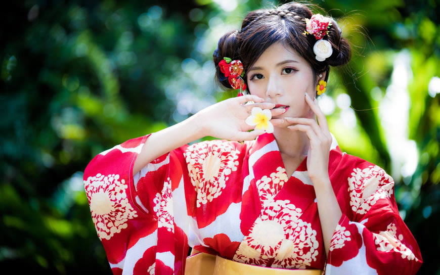 日本和服美女高清壁纸图片 3840x2400