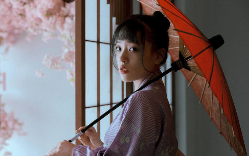 日系和服美女写真高清壁纸图片  1920x1200