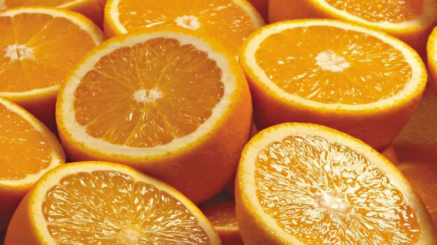 切开的新鲜橙子高清壁纸图片 1920x1080