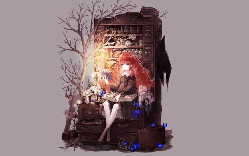 二次元魔女高清壁纸图片 2880x1800