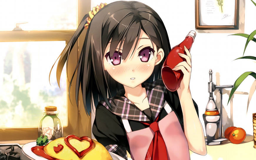 可爱动漫美女高清壁纸图片 2880x1800