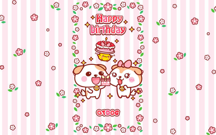 秋田君生日快乐高清壁纸图片 1920x1200