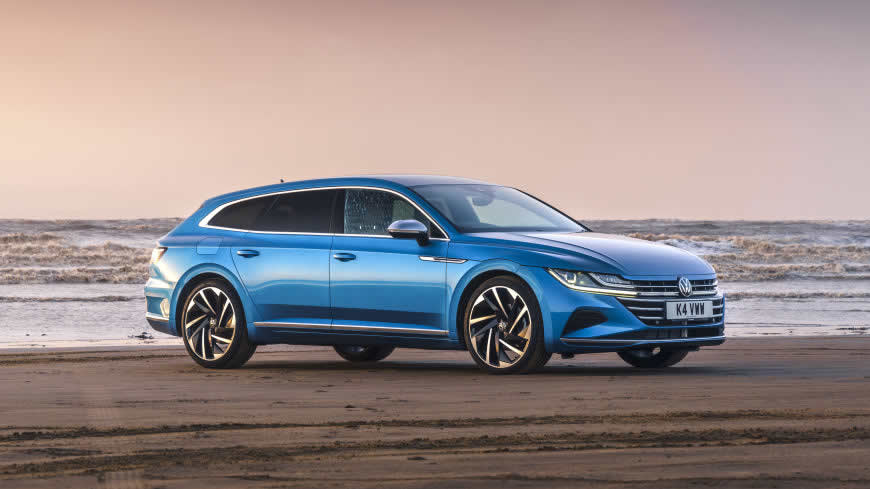 2021款蓝色大众Arteon Shooting Brake Elegance高清壁纸图片 5120x2880