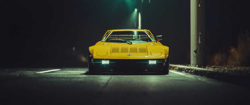 2021款黄色马自达RX-7跑车高清壁纸图片 5120x2160