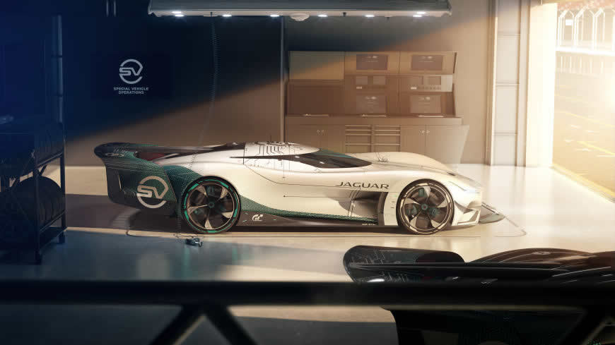 捷豹Vision Gran Turismo SV概念赛车高清壁纸图片 7680x4320