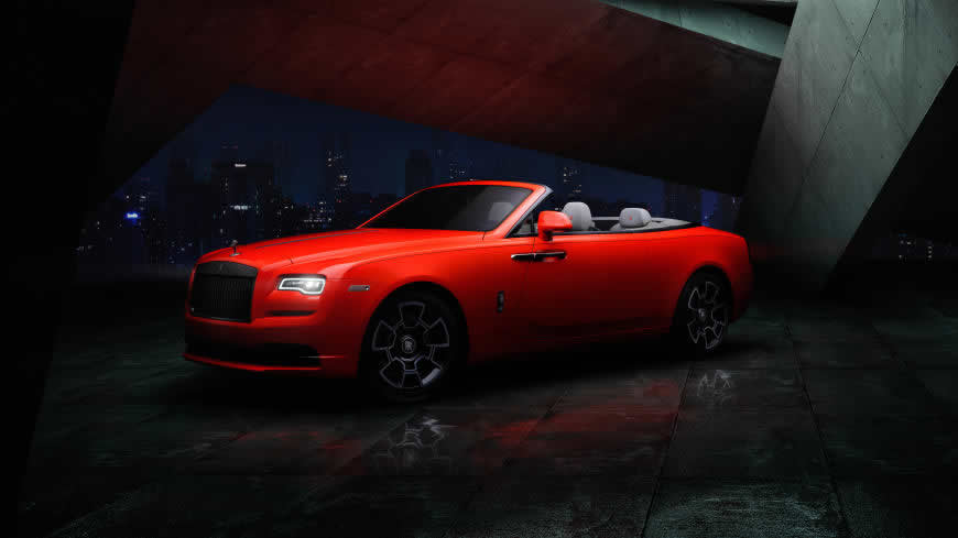 2021款红色劳斯莱斯曜影Black Badge高清壁纸图片 7680x4320