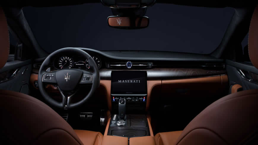 2021款玛莎拉蒂总裁Quattroporte S Q4 GranLusso驾驶室高清壁纸图片 5120x2880