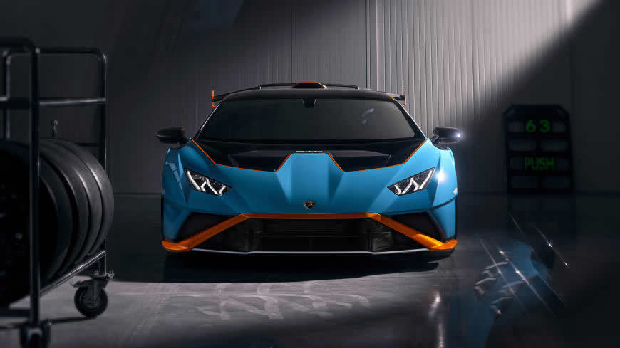 2021款蓝色兰博基尼Huracan STO高清壁纸图片 5120x2880