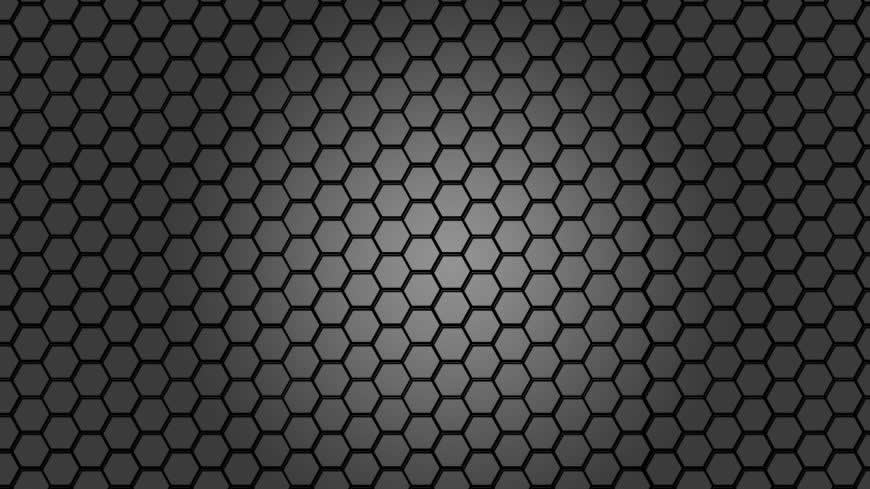 灰色六边形纹理高清壁纸图片 3840x2160