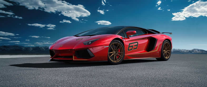 2020款红色兰博基尼Aventador高清壁纸图片 5120x2160