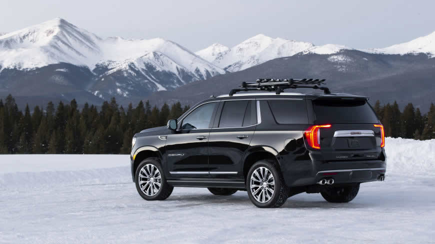 2020款黑色GMC Yukon Denali高清壁纸图片 3840x2160