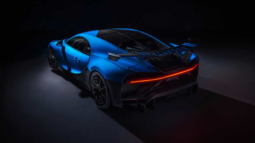 2020款蓝色布加迪Chiron Pur Sport高清壁纸图片 5120x2880