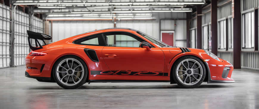橙色保时捷911 GT3 RS高清壁纸图片 5120x2160