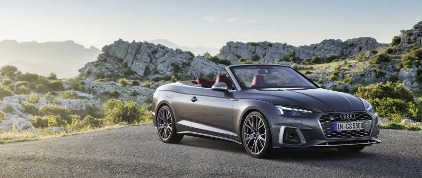 2020款奥迪S5 Cabriolet TFSI敞篷跑车高清壁纸图片 5120x2160