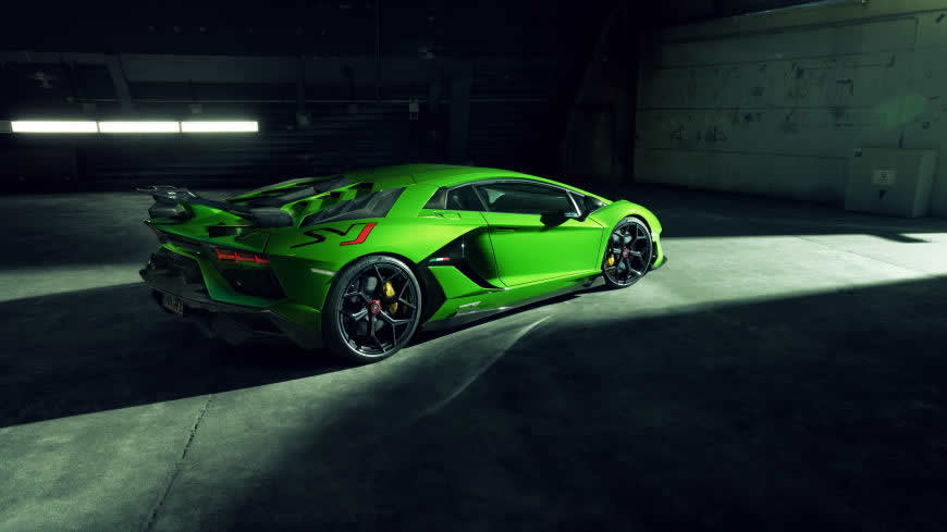 绿色兰博基尼Aventador SVJ高清壁纸图片 3840x2160