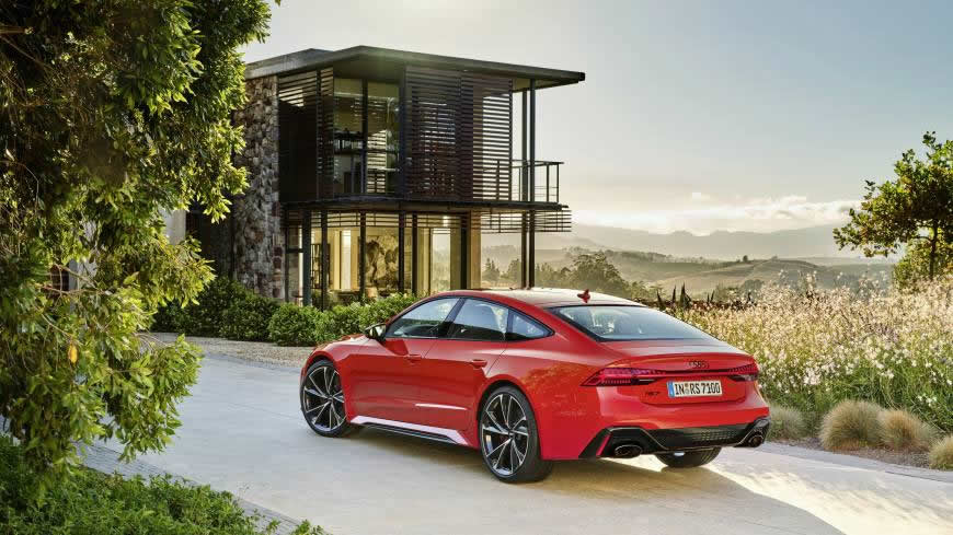 2019款红色奥迪RS 7 Sportback高清壁纸图片 3840x2160