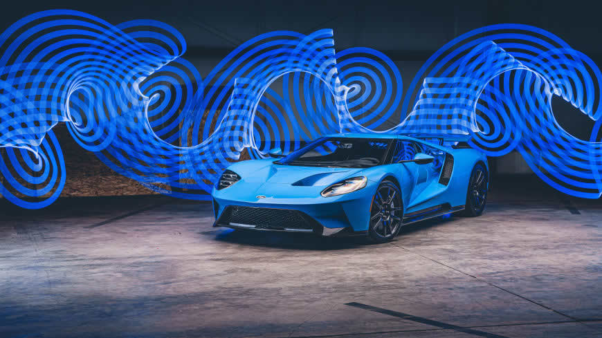 蓝色福特GT跑车高清壁纸图片 3840x2160
