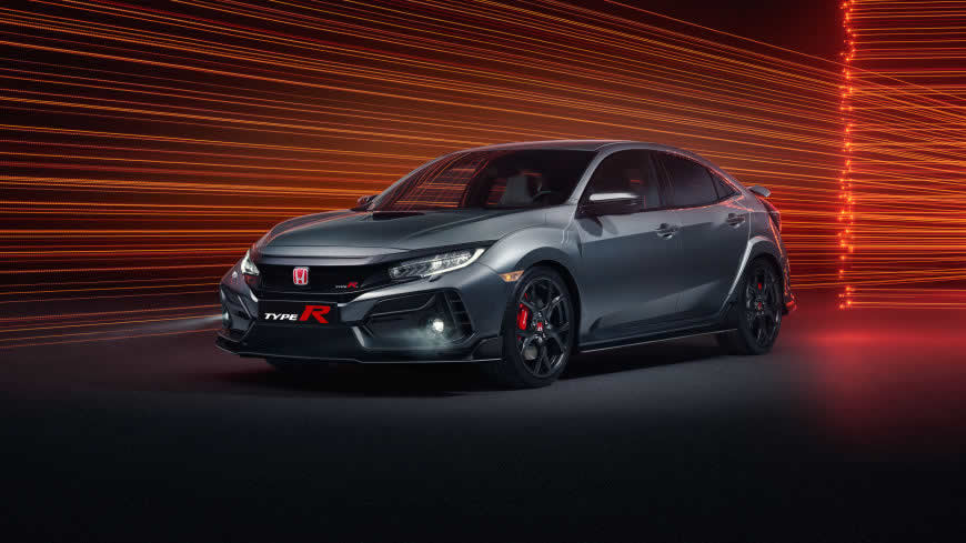 2020款银色本田思域Type R Sport Line高清壁纸图片 2560x1440