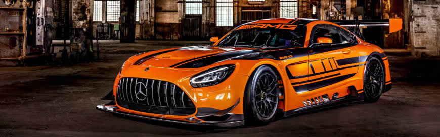 2020款橙色梅赛德斯-AMG GT3高清壁纸图片 3840x1200