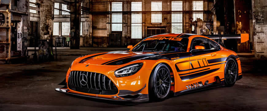 2020款橙色梅赛德斯-AMG GT3高清壁纸图片 3440x1440