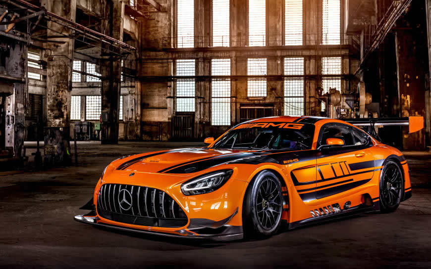 2020款橙色梅赛德斯-AMG GT3高清壁纸图片 3840x2400