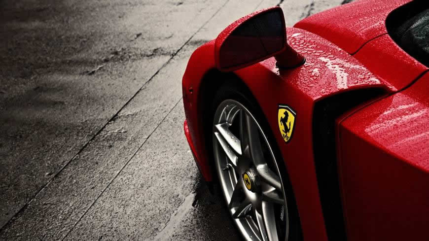 红色法拉利Enzo跑车高清壁纸图片 1600x900