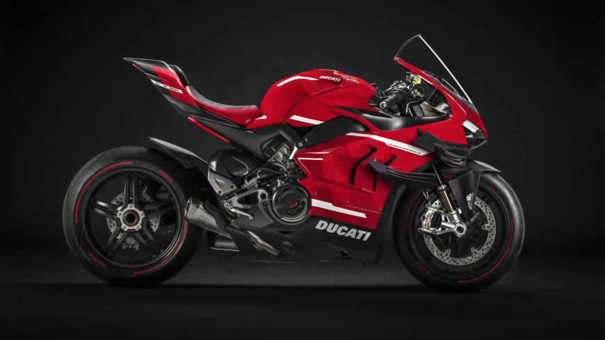2020款红色杜卡迪Superleggera V4摩托车高清壁纸图片 2560x1440