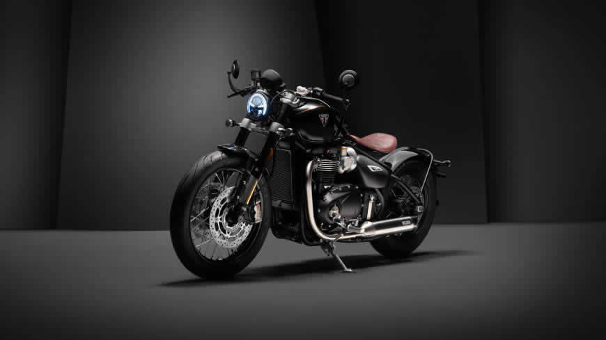 2020款凯旋(Triumph) Bonneville Bobber TFC摩托车高清壁纸图片 7680x4320