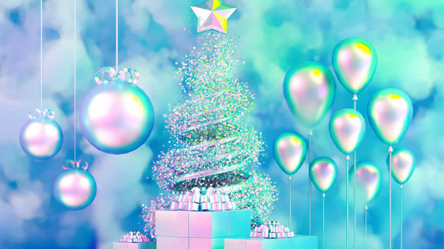 圣诞树装饰高清壁纸图片 3840x2160