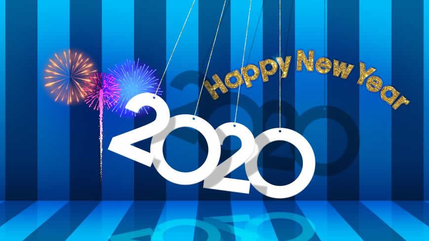 2020新年快乐高清壁纸图片 3840x2160