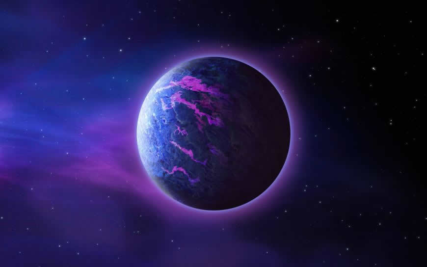 蓝紫色星球高清壁纸图片 3840x2400
