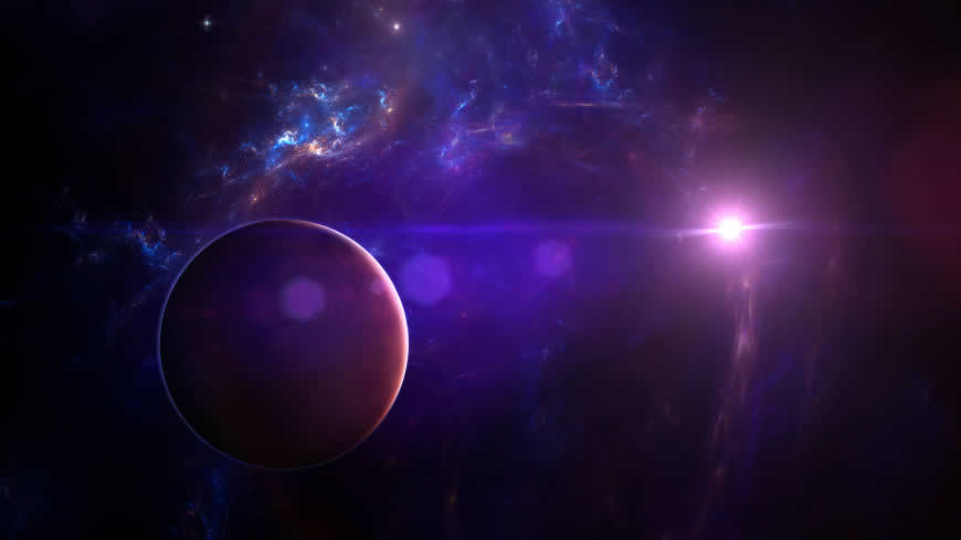 紫色星云高清壁纸图片 5120x2880