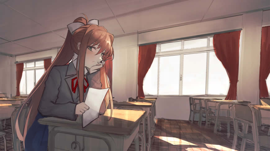 心跳文学部 莫妮卡高清壁纸图片 2560x1440