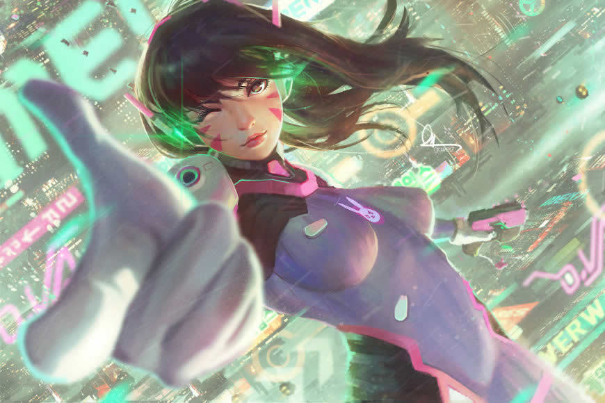 守望先锋 D.Va高清壁纸图片 3000x2000