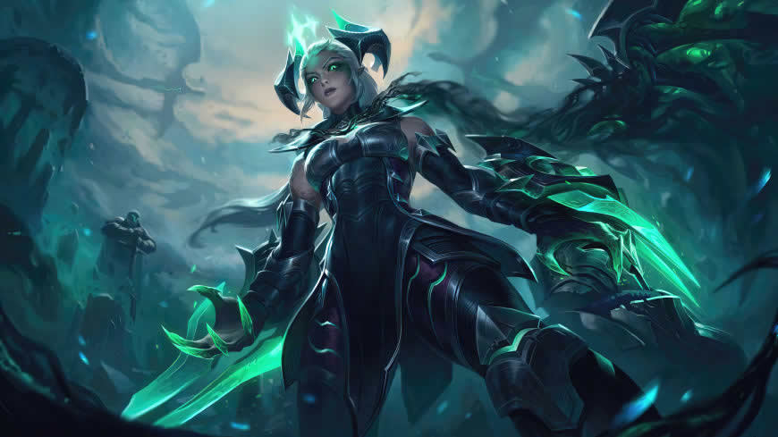 LOL英雄联盟 龙血武姬 希瓦娜高清壁纸图片 7680x4320