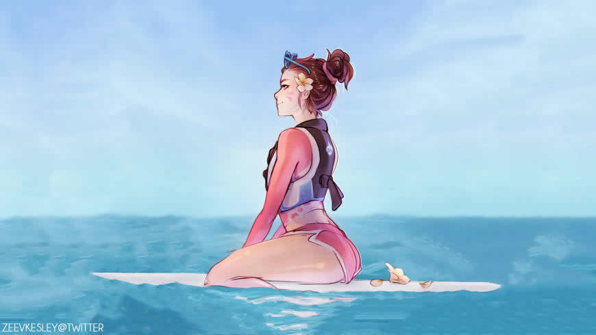 守望先锋:D.Va高清壁纸图片 1920x1080