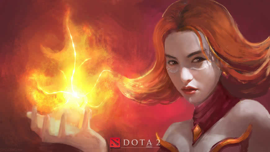 DOTA2:莉娜高清壁纸图片 1920x1080