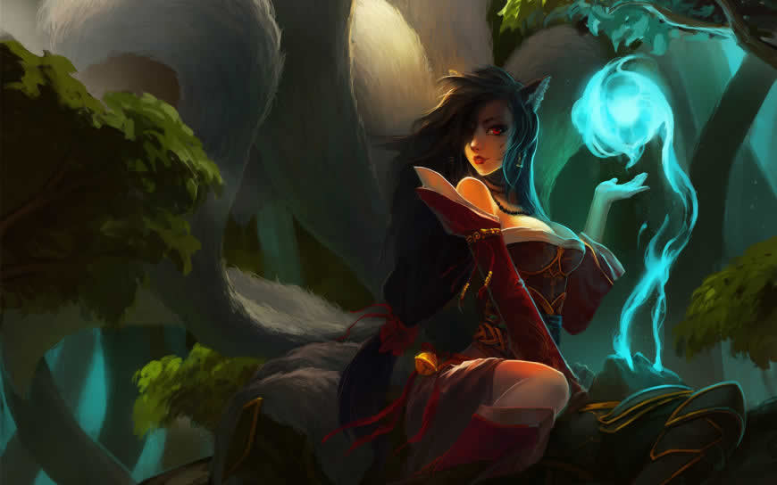 英雄联盟:九尾妖狐-阿狸高清壁纸图片 1680x1050