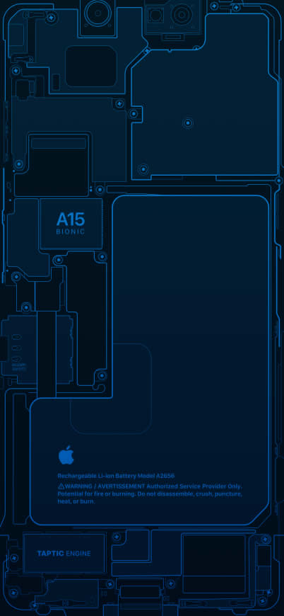 iPhone A15处理器 设计高清壁纸图片 1170x2533