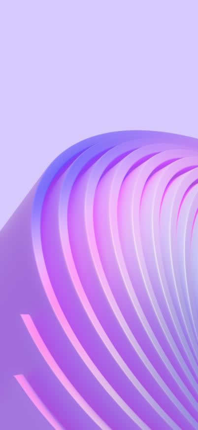 紫色 3D 圆形 几何高清壁纸图片 1385x3000